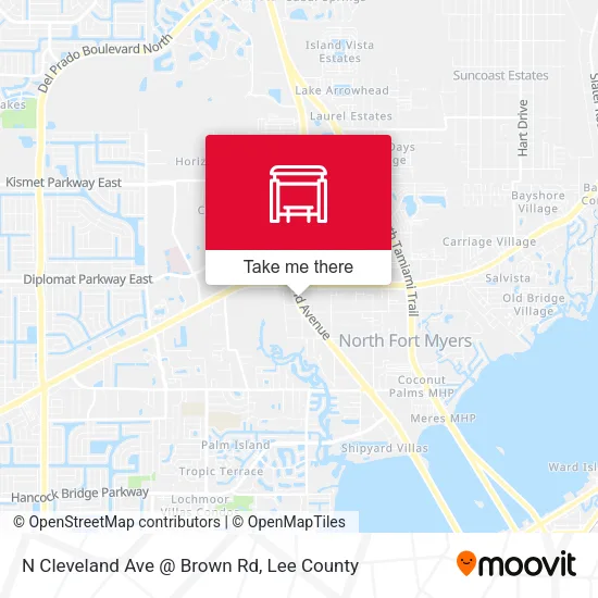 Mapa de N Cleveland Ave @ Brown Rd