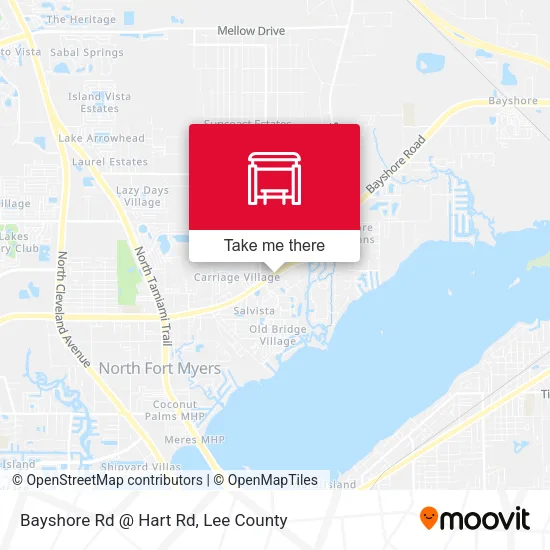 Mapa de Bayshore Rd @ Hart Rd