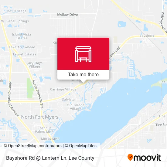 Mapa de Bayshore Rd @ Lantern Ln