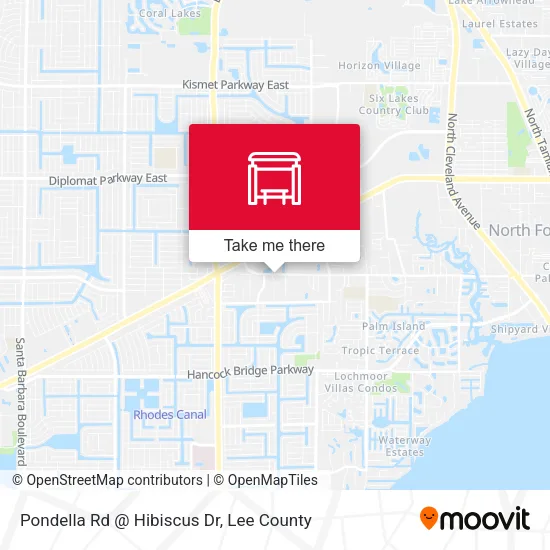 Mapa de Pondella Rd @ Hibiscus Dr