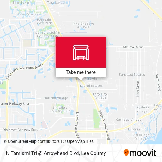 Mapa de N Tamiami Trl @ Arrowhead Blvd