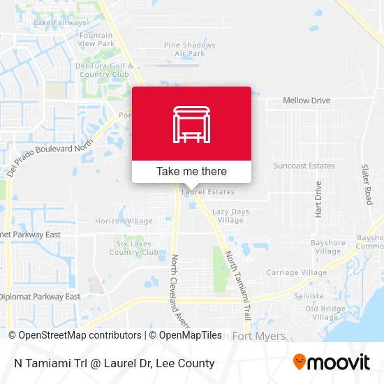 Mapa de N Tamiami Trl @ Laurel Dr