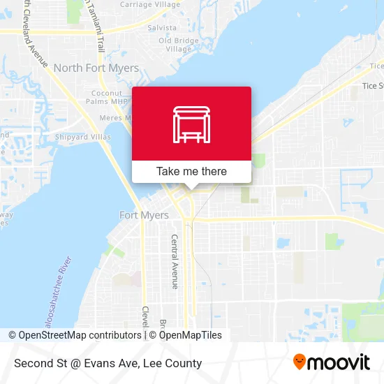 Mapa de Second St @ Evans Ave