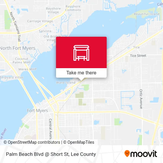 Mapa de Palm Beach Blvd @ Short St