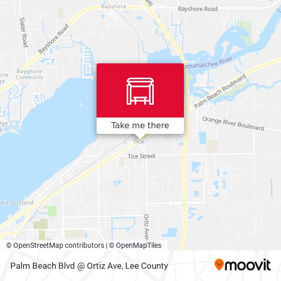 Palm Beach Blvd @ Ortiz Ave map