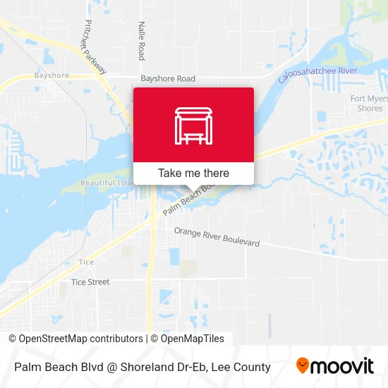 Palm Beach Blvd @ Shoreland Dr-Eb map