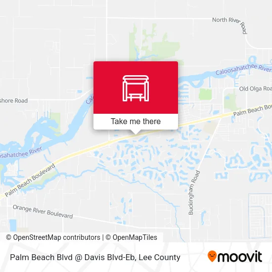 Mapa de Palm Beach Blvd @ Davis Blvd-Eb