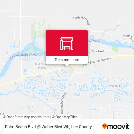 Mapa de Palm Beach Blvd @ Weber Blvd-Wb