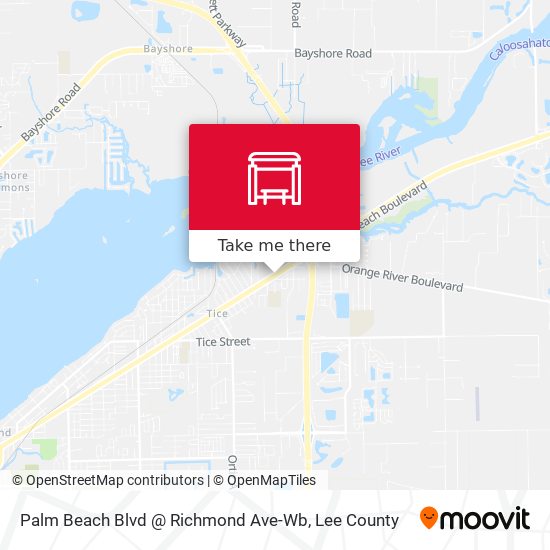Palm Beach Blvd @ Richmond Ave-Wb map