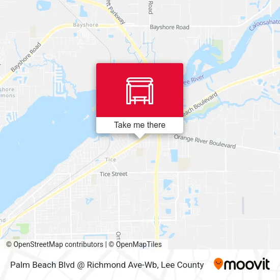 Mapa de Palm Beach Blvd @ Richmond Ave-Wb