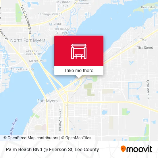 Mapa de Palm Beach Blvd @ Frierson St