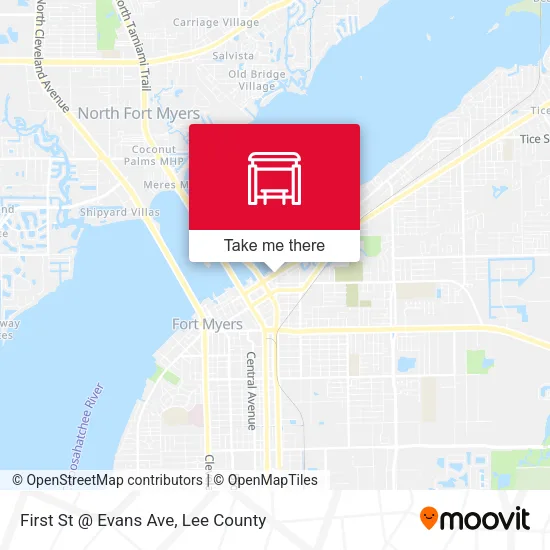 Mapa de First St @ Evans Ave