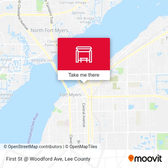 Mapa de First St @ Woodford Ave