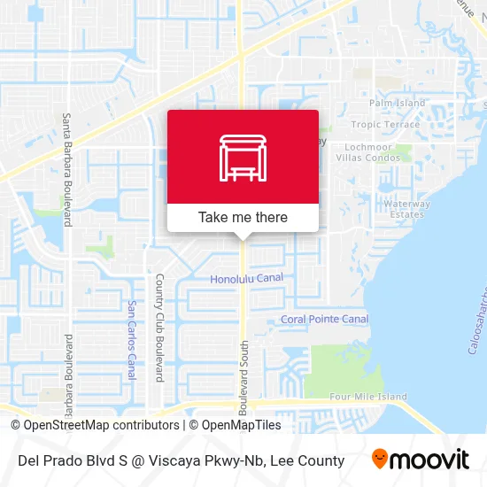 Del Prado Blvd S @ Viscaya Pkwy-Nb map