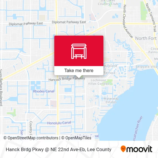 Hanck Brdg Pkwy @ NE 22nd Ave-Eb map