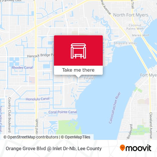Orange Grove Blvd @ Inlet Dr-Nb map