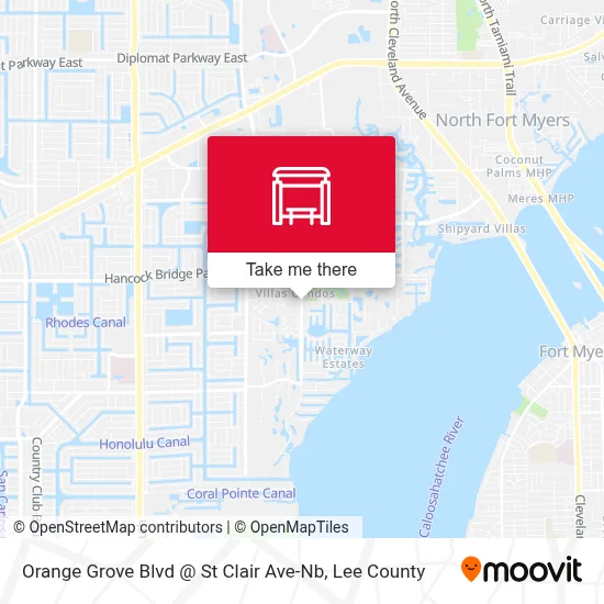 Orange Grove Blvd @ St Clair Ave-Nb map