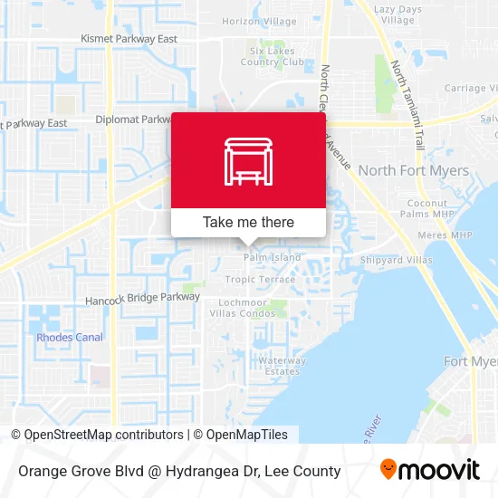 Mapa de Orange Grove Blvd @ Hydrangea Dr