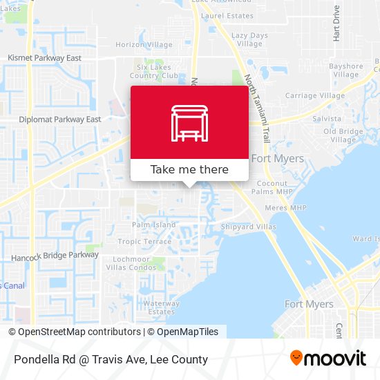Pondella Rd @ Travis Ave map