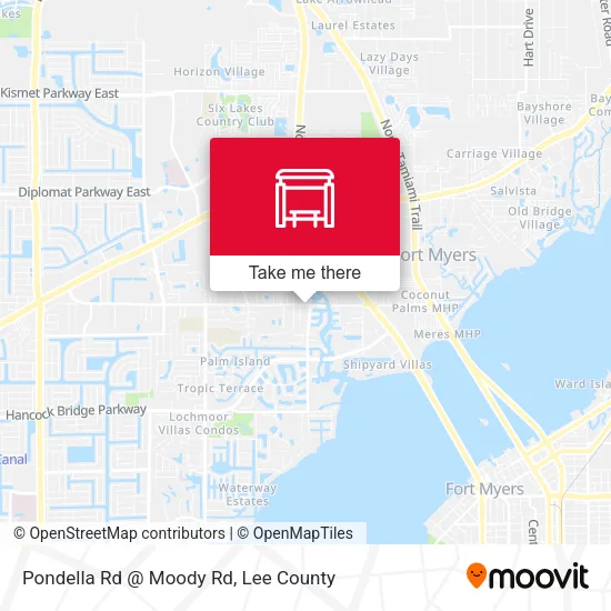Mapa de Pondella Rd @ Moody Rd