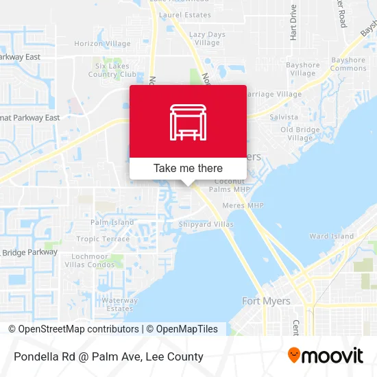 Mapa de Pondella Rd @ Palm Ave