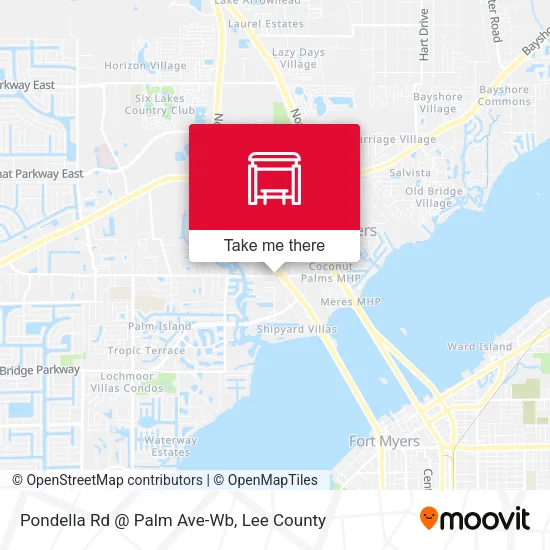 Mapa de Pondella Rd @ Palm Ave-Wb