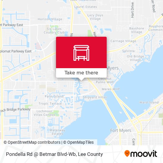 Mapa de Pondella Rd @ Betmar Blvd-Wb