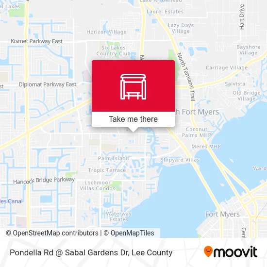 Pondella Rd @ Sabal Gardens Dr map