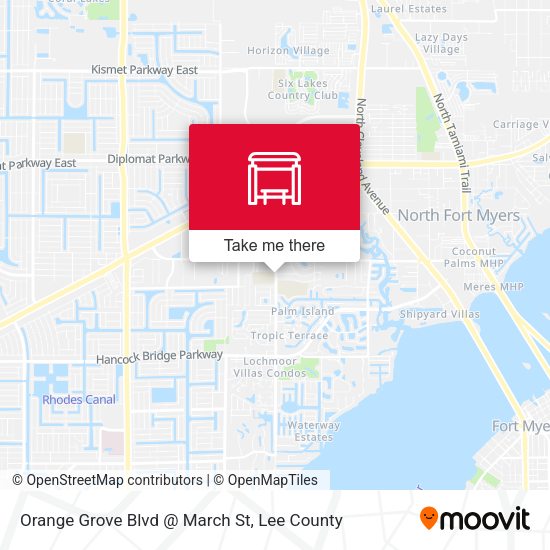 Mapa de Orange Grove Blvd @ March St