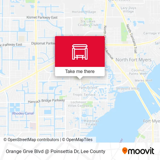 Mapa de Orange Grve Blvd @ Poinsettia Dr