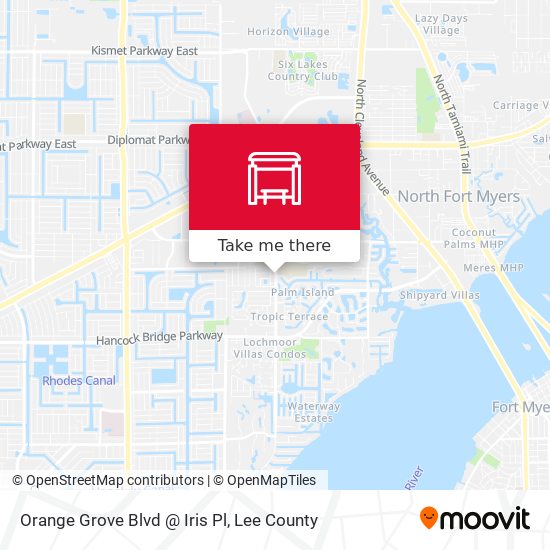 Orange Grove Blvd @ Iris Pl map