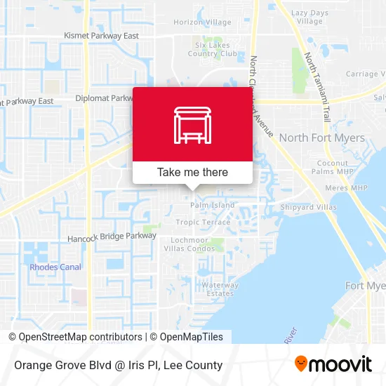 Mapa de Orange Grove Blvd @ Iris Pl