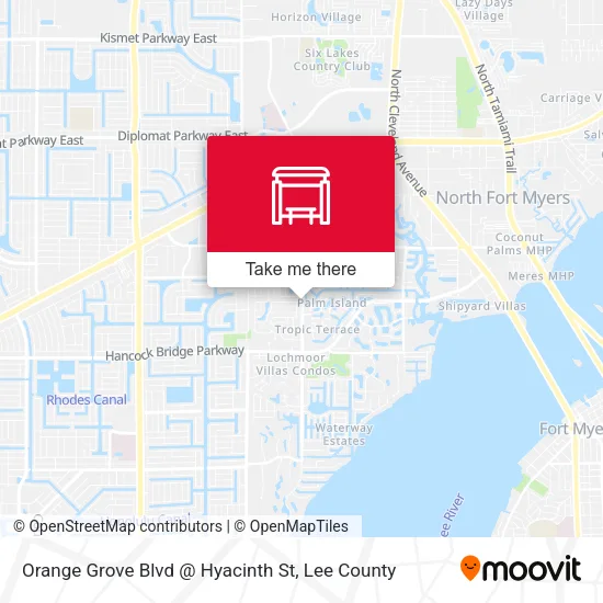 Mapa de Orange Grove Blvd @ Hyacinth St