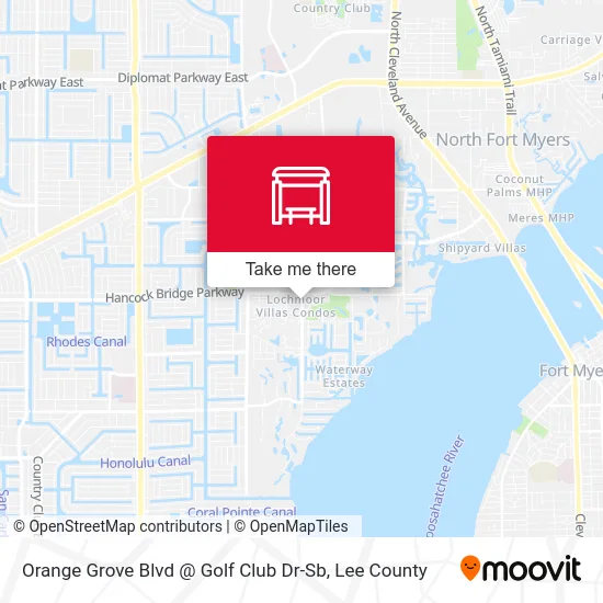 Orange Grove Blvd @ Golf Club Dr-Sb map