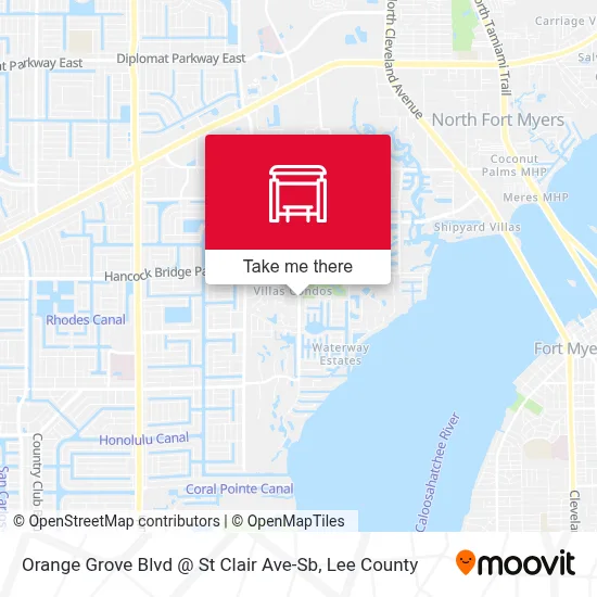Orange Grove Blvd @ St Clair Ave-Sb map