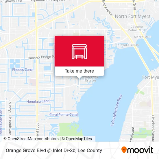 Mapa de Orange Grove Blvd @ Inlet Dr-Sb