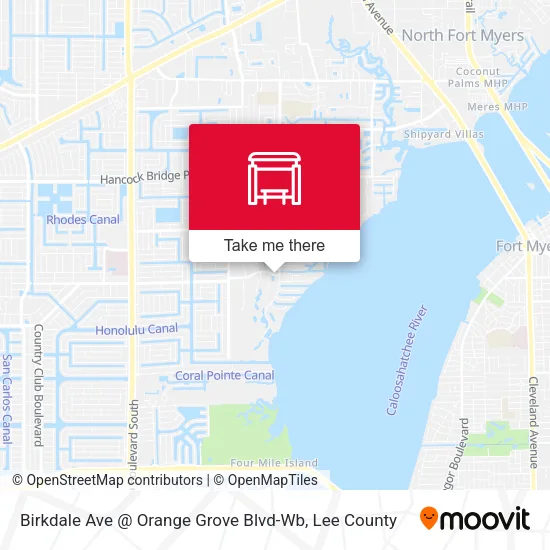 Mapa de Birkdale Ave @ Orange Grove Blvd-Wb