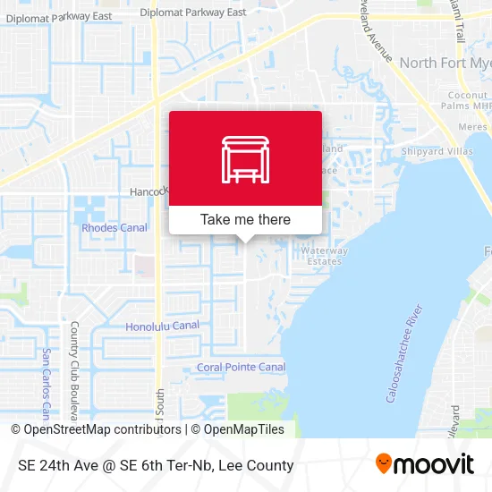 SE 24th Ave @ SE 6th Ter-Nb map