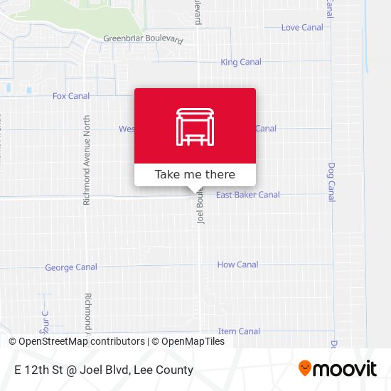 Mapa de E 12th St @ Joel Blvd