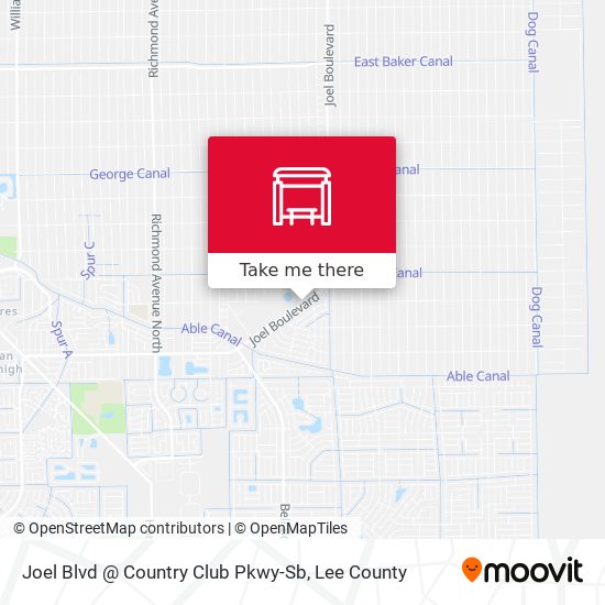 Joel Blvd @ Country Club Pkwy-Sb map