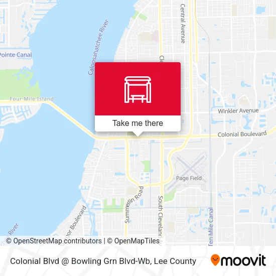 Mapa de Colonial Blvd @ Bowling Grn Blvd-Wb