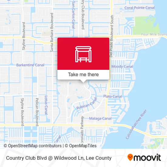 Mapa de Country Club Blvd @ Wildwood Ln