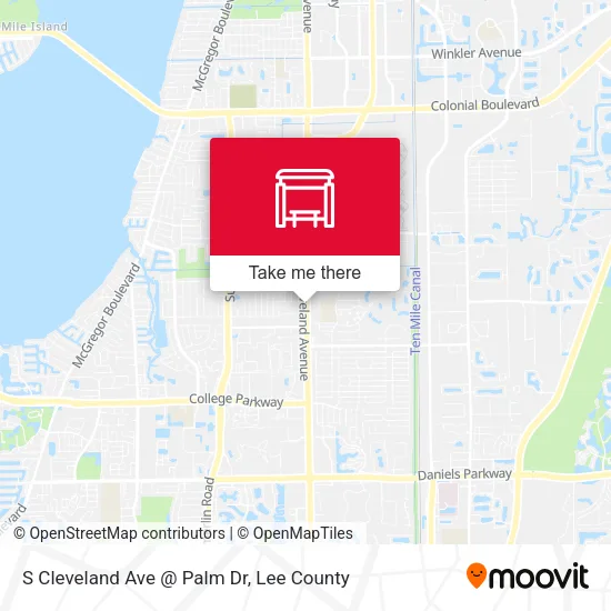 Mapa de S Cleveland Ave @ Palm Dr