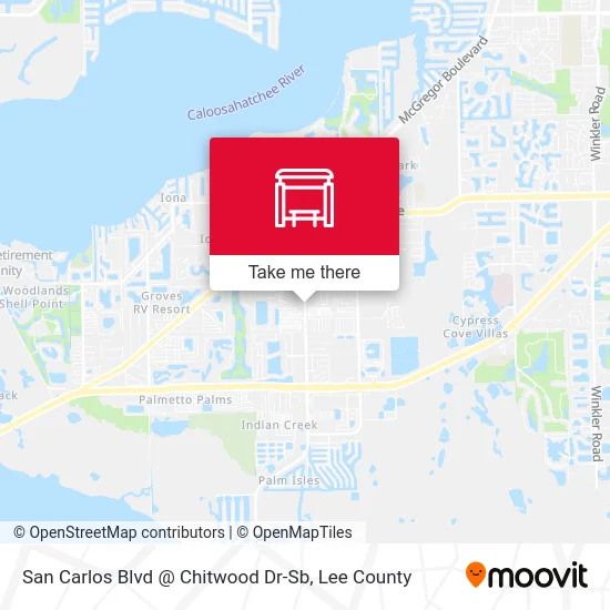 San Carlos Blvd @ Chitwood Dr-Sb map