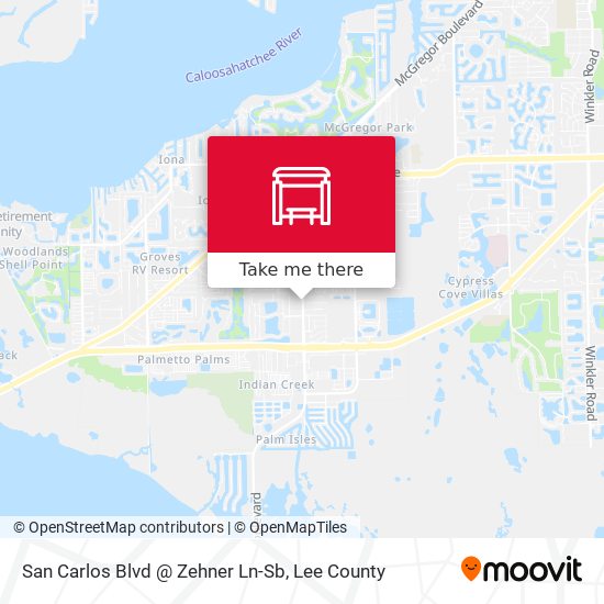 San Carlos Blvd @ Zehner Ln-Sb map