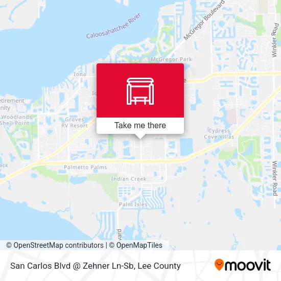 Mapa de San Carlos Blvd @ Zehner Ln-Sb