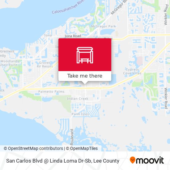 San Carlos Blvd @ Linda Loma Dr-Sb map