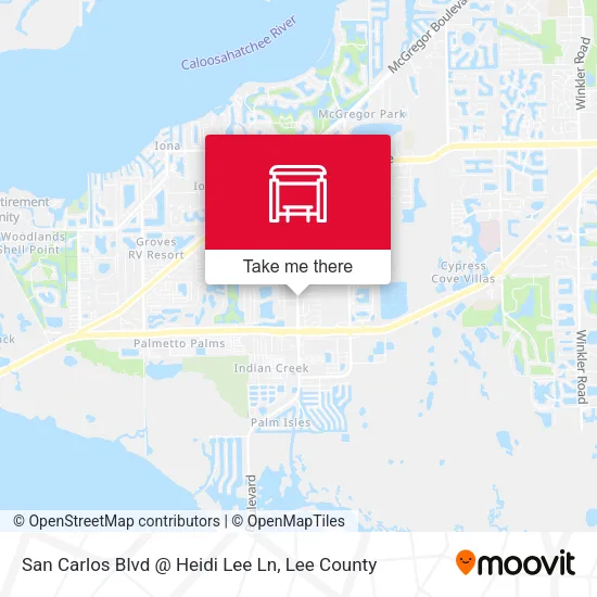 Mapa de San Carlos Blvd @ Heidi Lee Ln
