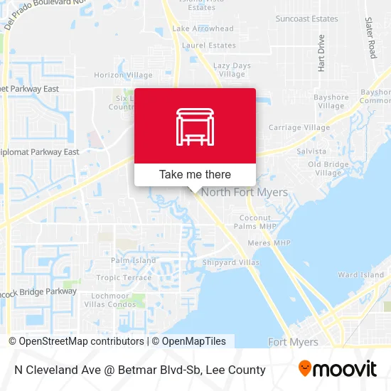 Mapa de N Cleveland Ave @ Betmar Blvd-Sb