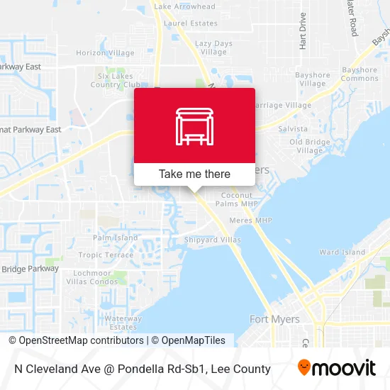 Mapa de N Cleveland Ave @ Pondella Rd-Sb1